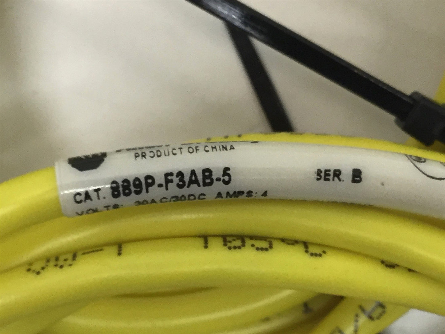 Used Lot of 3 Allen Bradley AB 889P-F3AB Pico Cordsets 3-Pin to Flying Leads 5ft Long
