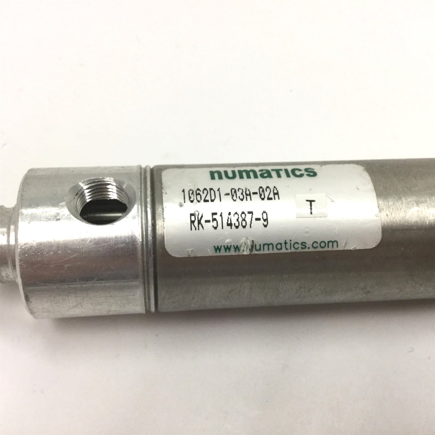 Used Numatics 1062D1-03A-02A Pneumatic Cylinder, Stroke: 3", Bore: 1.0625"