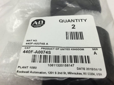 New Lot of 2 Allen Bradley 440F-A0074S Presence Sensing Safedge 90° Corner Connector