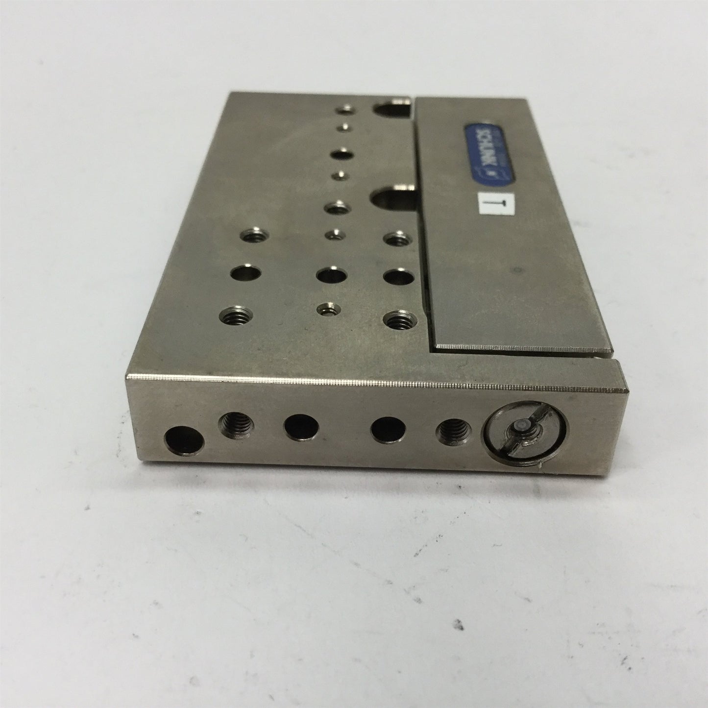 Used Schunk FSF 6-20 Flat Guided Slide, Bore: 6mm, Stroke: 20mm, Ports: M3