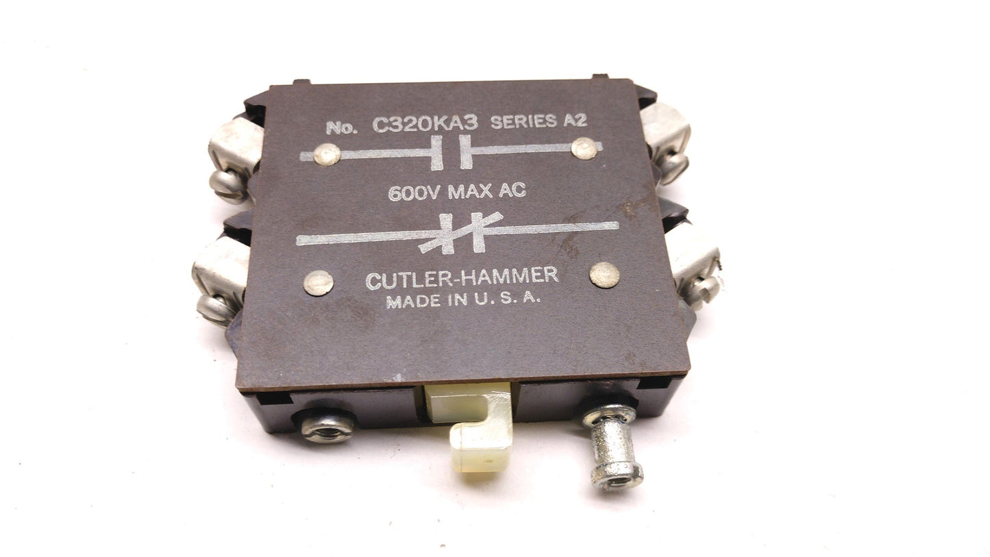New – Open box Lot of 3 In Box Cutler-Hammer C320KA3 Auxiliary Contacts Series A2