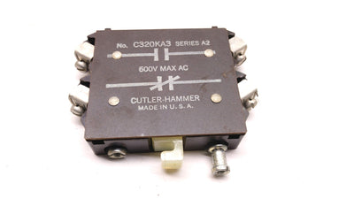 New – Open box Lot of 3 In Box Cutler-Hammer C320KA3 Auxiliary Contacts Series A2