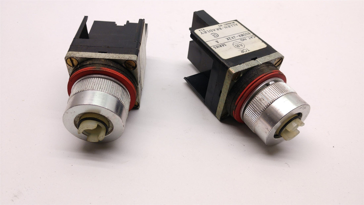 Used Lot of 2 ALLEN-BRADLEY 800MR-JX2K 3-Position Selector Switch Series A