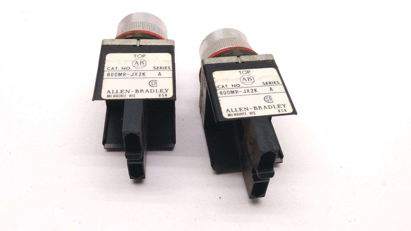 Used Lot of 2 ALLEN-BRADLEY 800MR-JX2K 3-Position Selector Switch Series A