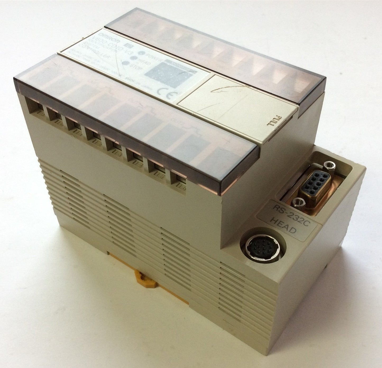 Used Omron V600-CD1D-V3 Identification System Controller Input: 24VDC 10mA DIN Mount