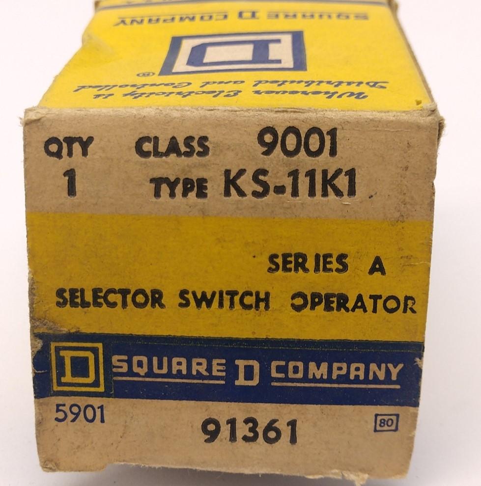 Used Square D Class 9001 Type KS-11K1 Series A 2-Position Selector Switch With Keys