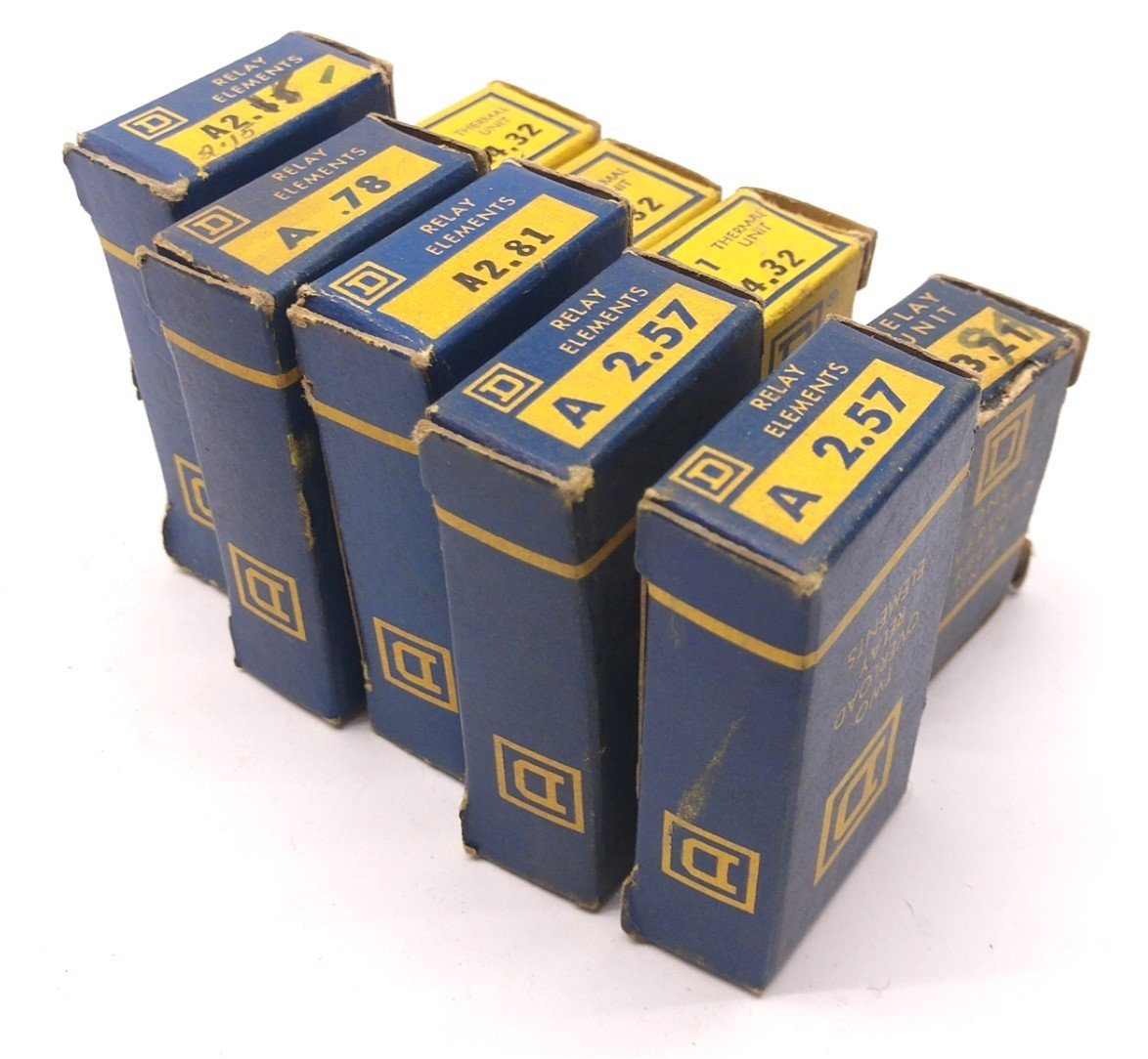 Used Lot of 9 Square D Miscellaneous Thermal Relays And Elements See Pictures