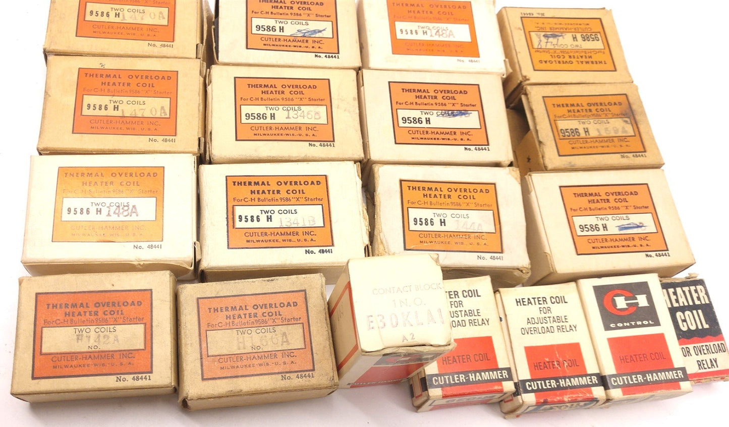 Used Lot of 20 Cutler-Hammer Miscellaneous Thermal Coils And Relays See Pictures