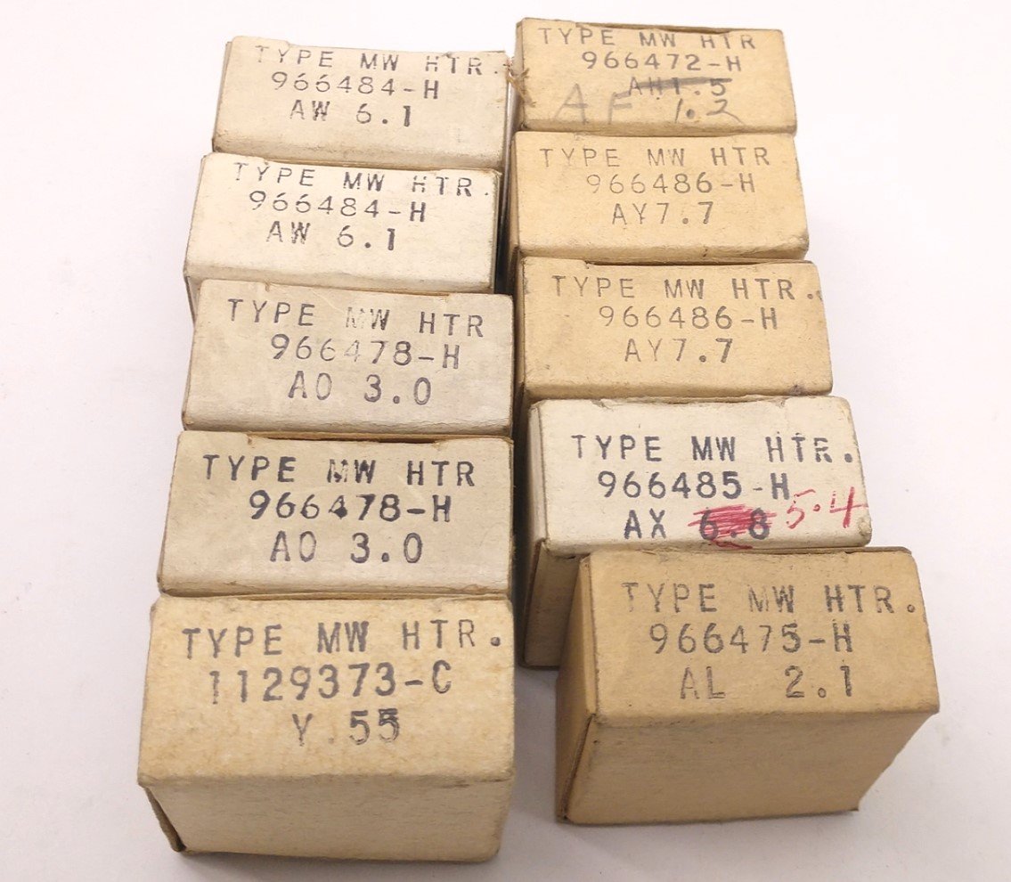 Used Lot of 10 Type MW HTR Miscellaneous Parts