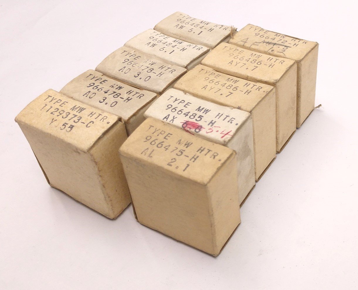 Used Lot of 10 Type MW HTR Miscellaneous Parts
