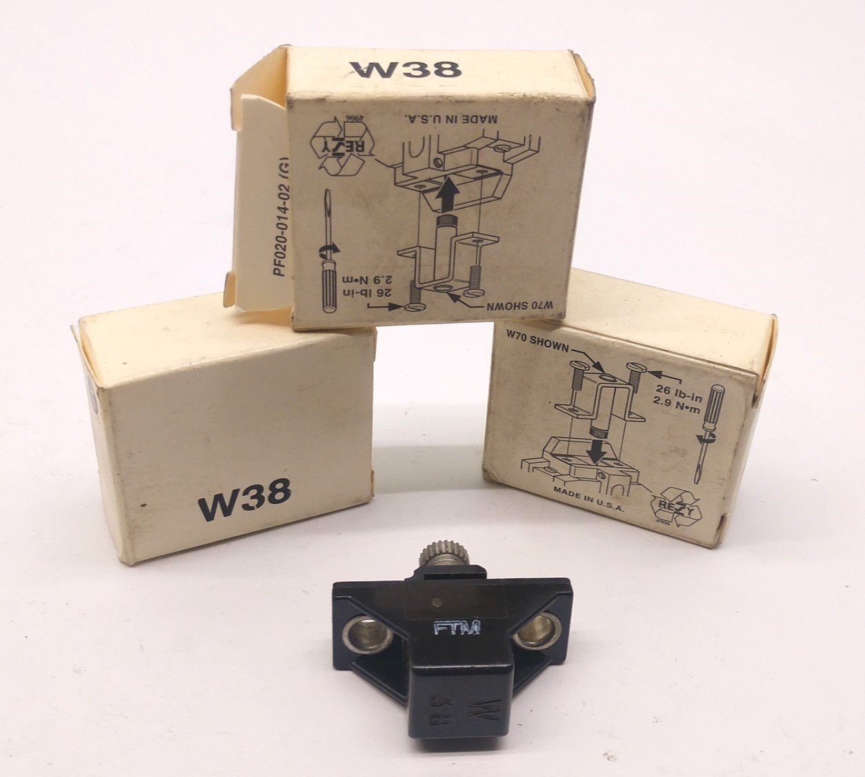 Used Lot of 3 In Box Allen-Bradley W38 Heater Element