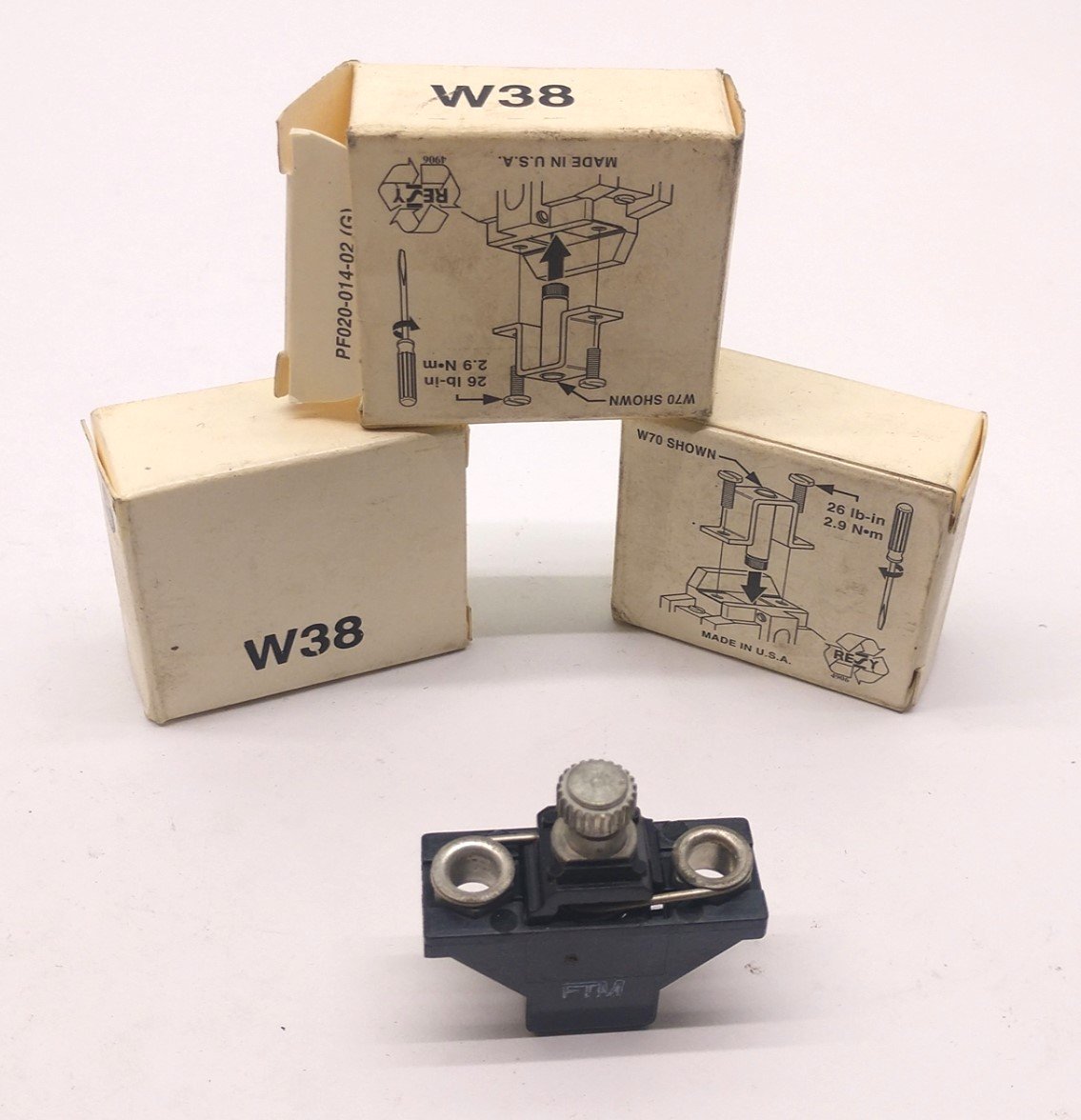 Used Lot of 3 In Box Allen-Bradley W38 Heater Element