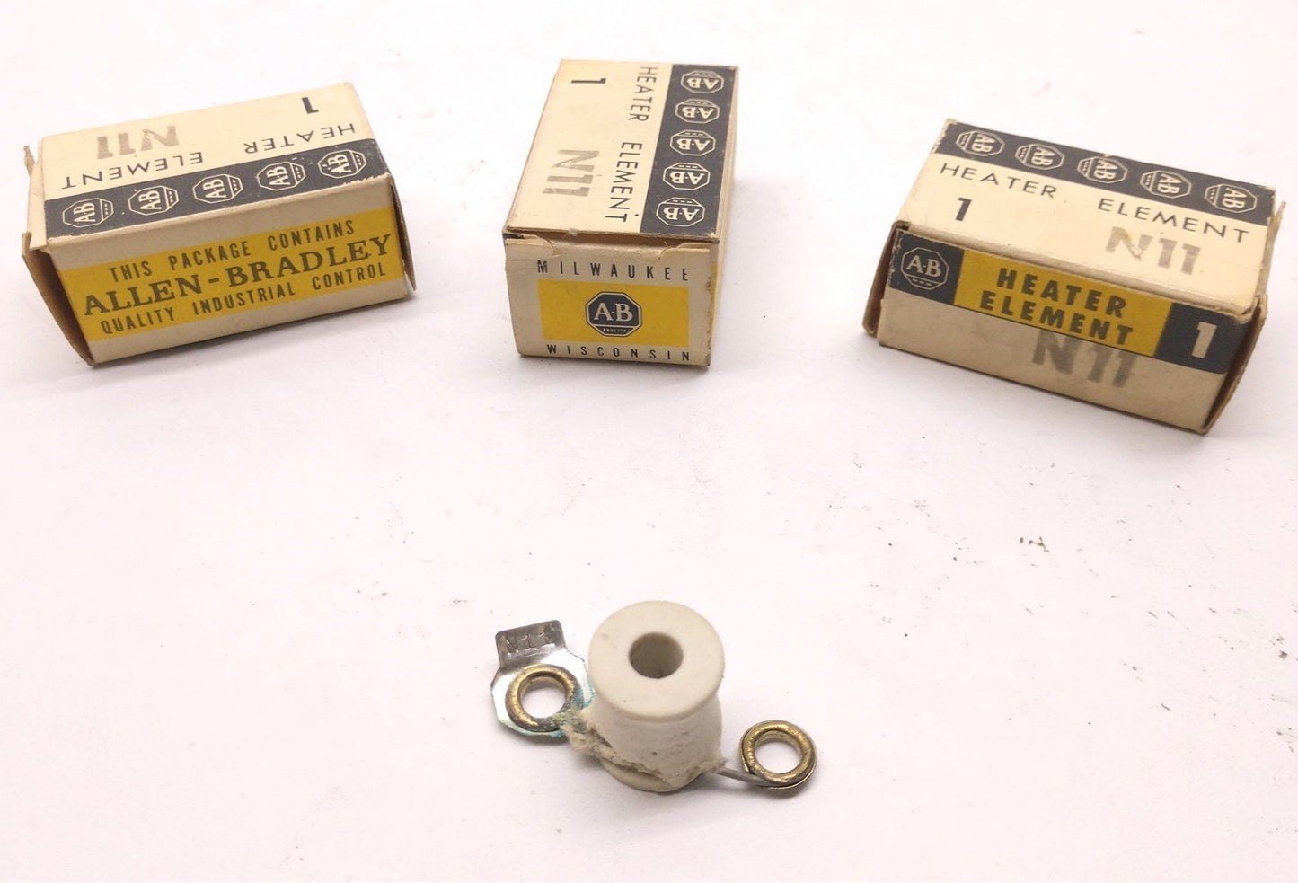 Used Lot of 3 In Box Allen-Bradley N11 Heater Element