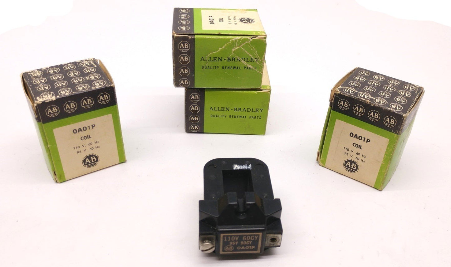 Used Lot of 4 Allen Bradley 0A01P Coils, Voltage: 110-95V 50-60Hz