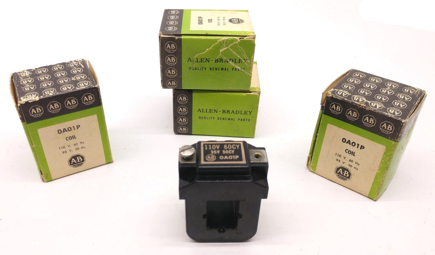 Used Lot of 4 Allen Bradley 0A01P Coils, Voltage: 110-95V 50-60Hz