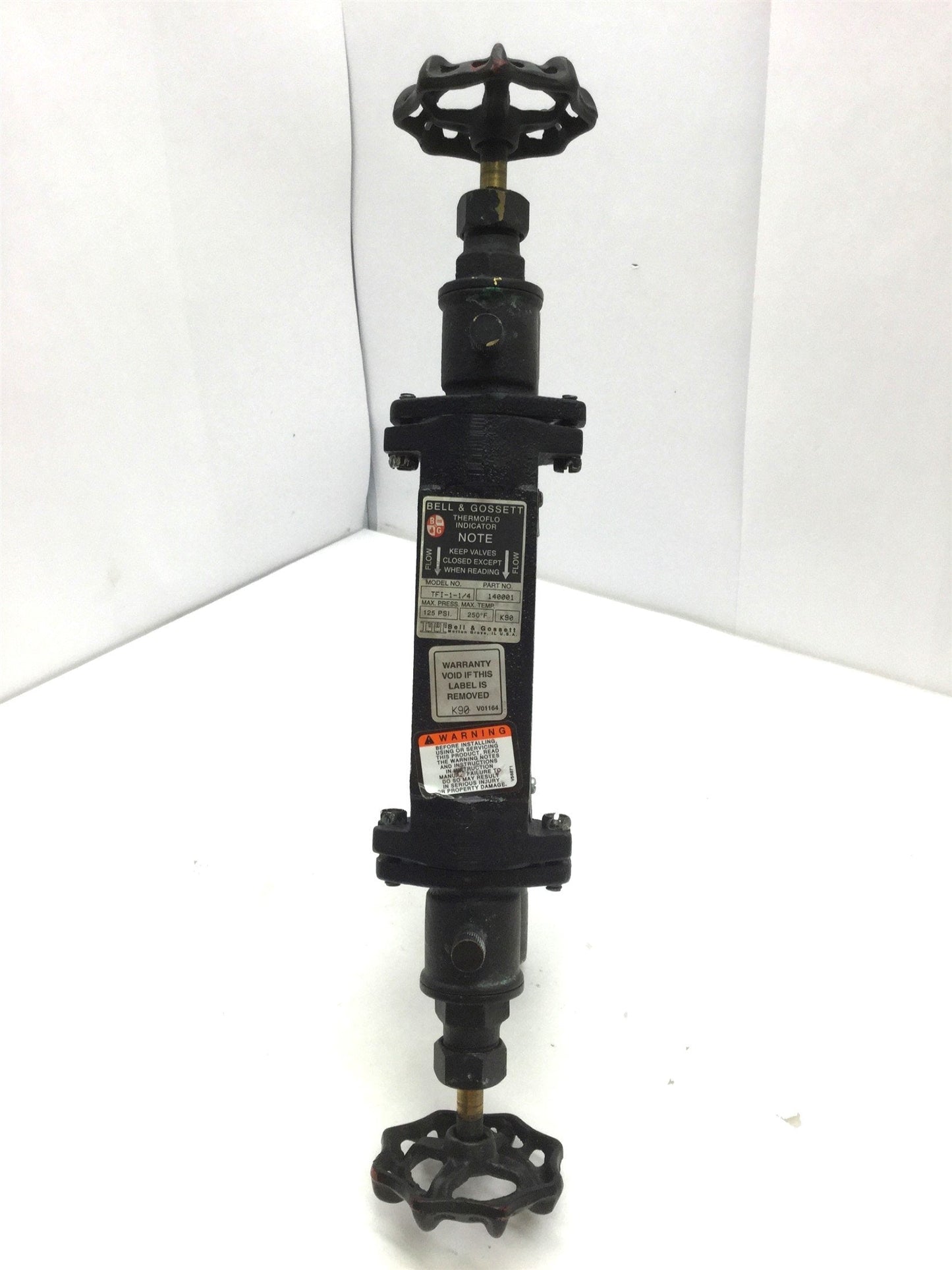 Used Bell & Gross TFI-1-1/4 Thermoflo Indicator 140001 Pressure: 125 PSI MAX, 250°F