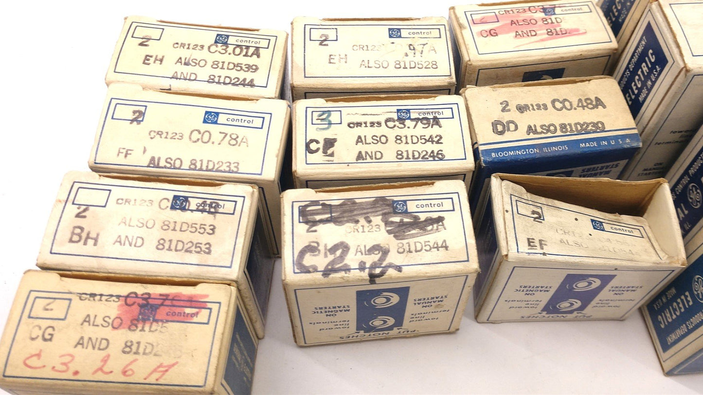 Used Lot of 14 In Box General Electric Miscellaneous Coils See Pictures