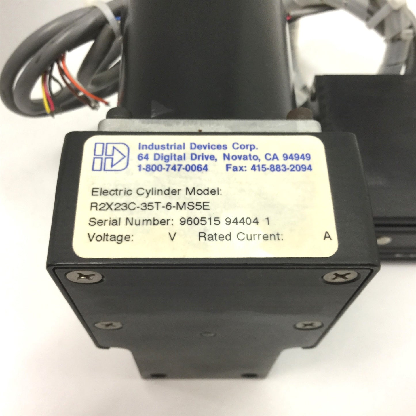 Used Industrial Devices R2X23C-35T-6-MS5E Electric Cylinder, Travel: 6", 7.75" x 2"