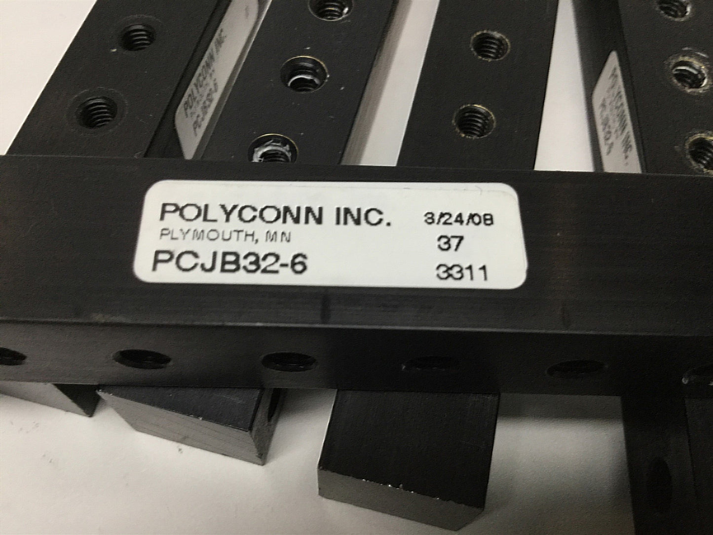 Used Lot of 5 Pneumadyne JB32-6 Junction Blocks, 6-Station, Port Thread: 10-32