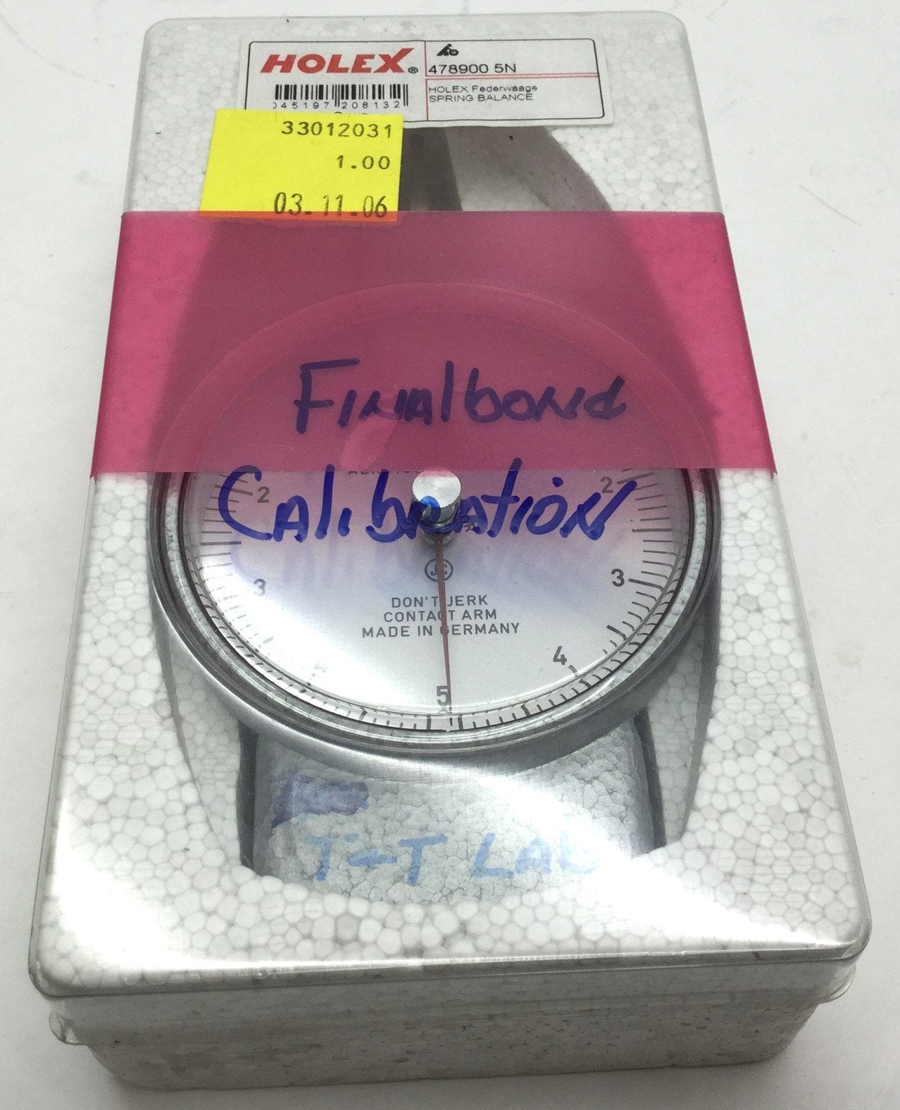 New Holex 478900 5N Spring Balance Measuring Range: 0.5 N, Scale Graduations: 0.1 N