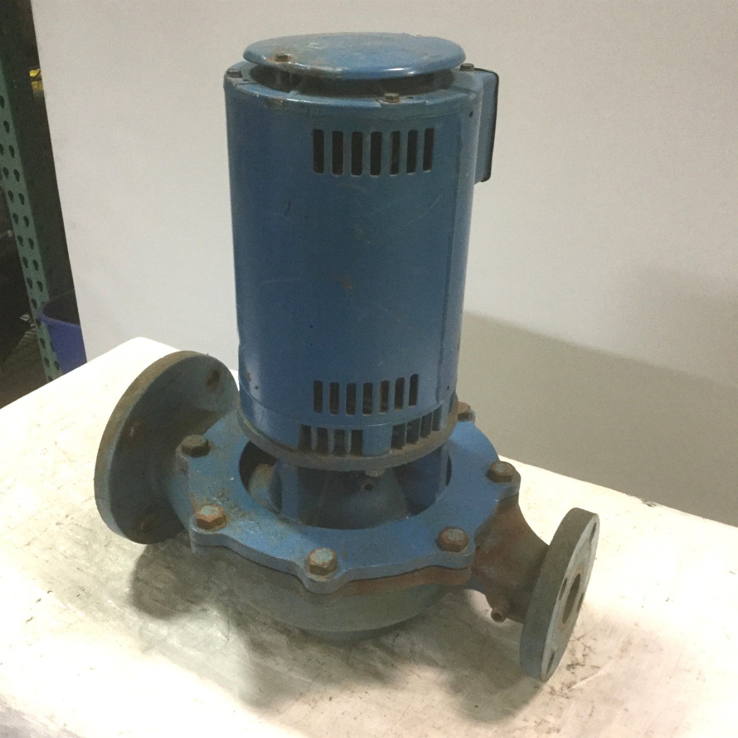 Used Mepco A7 Cast Iron In-Line Pump 1.5x2.5" 150# Flanged w/Motor 2HP 230/460VAC3Ø
