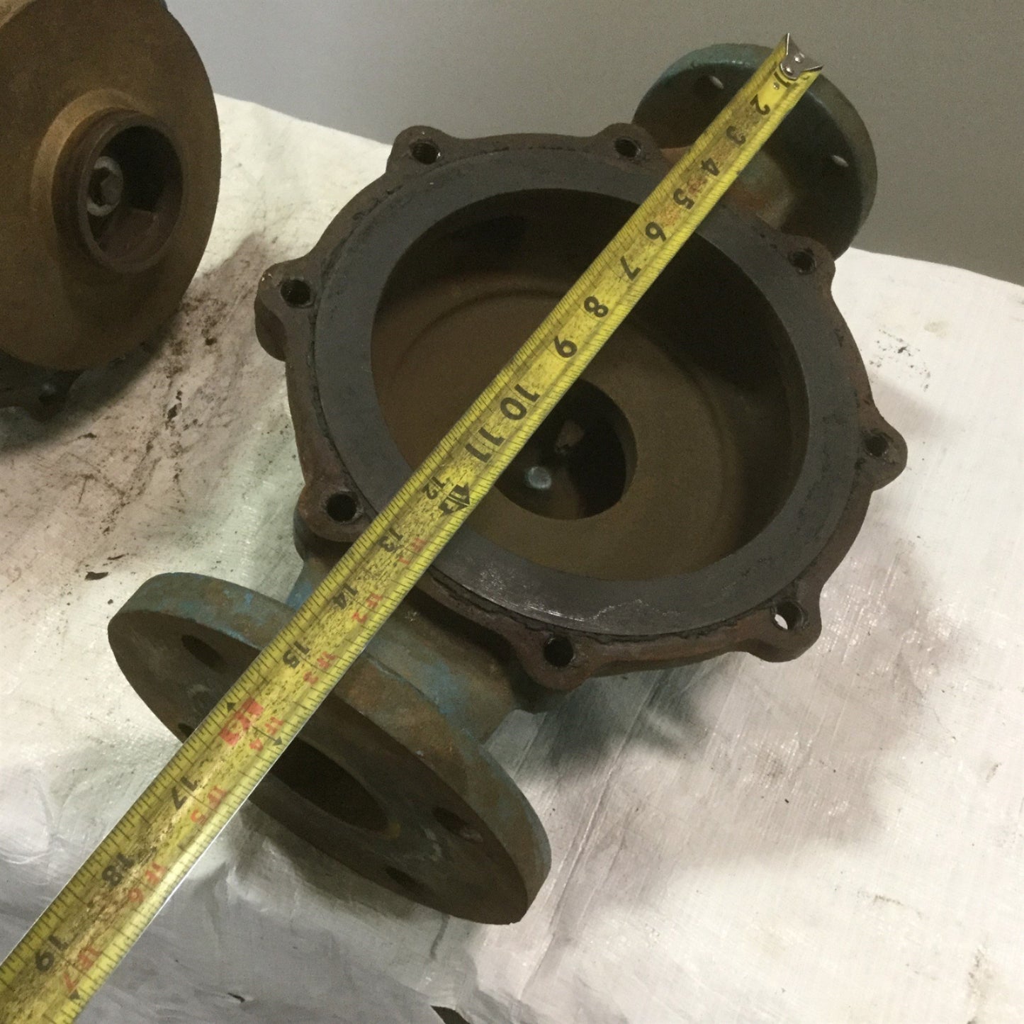 Used Mepco A7 Cast Iron In-Line Pump 1.5x2.5" 150# Flanged w/Motor 2HP 230/460VAC3Ø