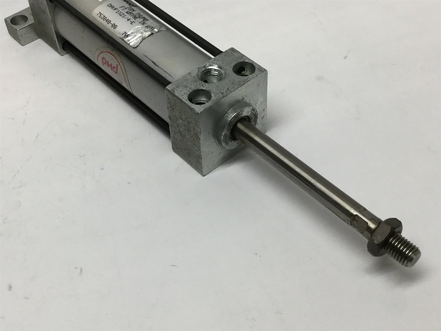 Used PHD DAVF1X21/4-E Pneumatic Double Rod Cylinder, 1" Bore, 2-1/4" Stroke, 1/8"NPT