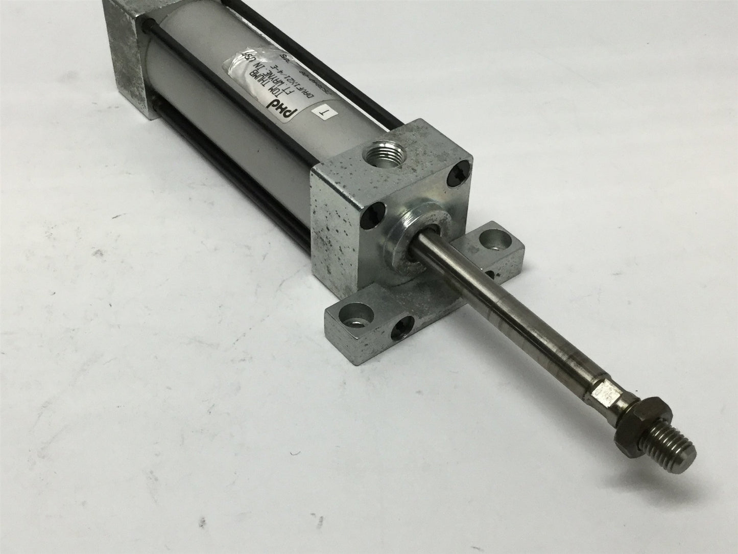 Used PHD DAVF1X21/4-E Pneumatic Double Rod Cylinder, 1" Bore, 2-1/4" Stroke, 1/8"NPT