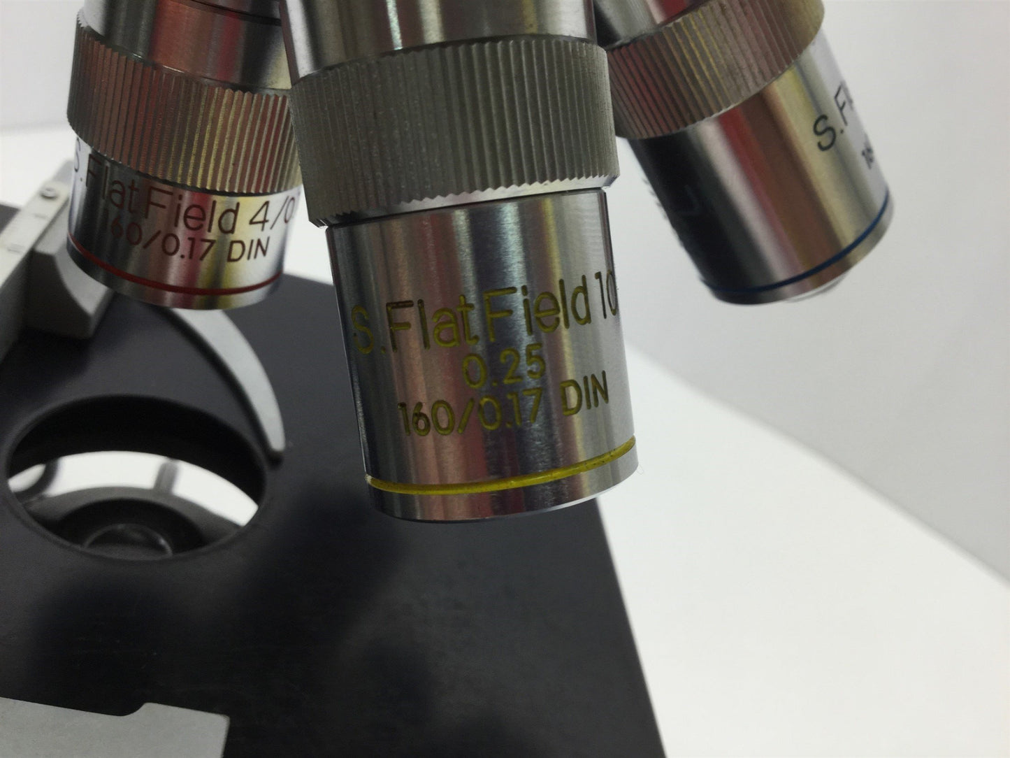 Used Meiji Techno TM-460 Compound Binocular Microscope Objective: 4x, 10x, 40x, 100x