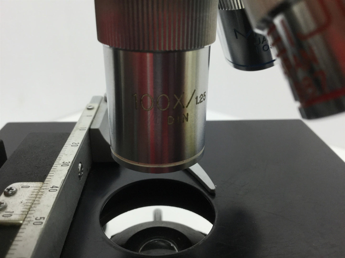 Used Meiji Techno TM-460 Compound Binocular Microscope Objective: 4x, 10x, 40x, 100x