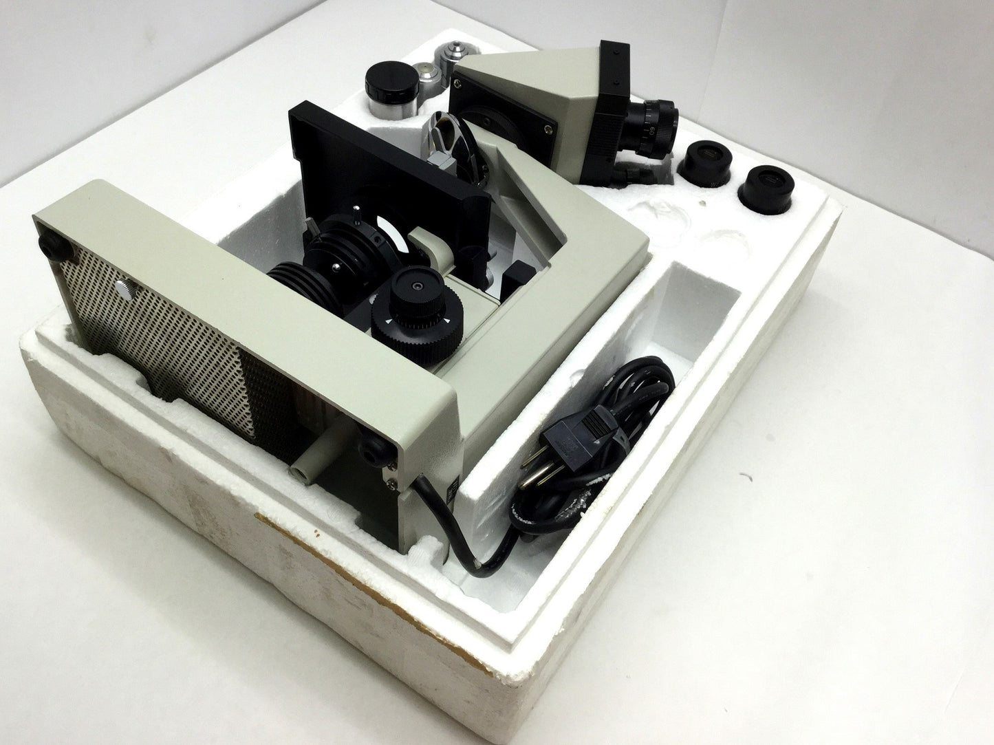 Used Meiji Techno TM-460 Compound Binocular Microscope Objective: 4x, 10x, 40x, 100x