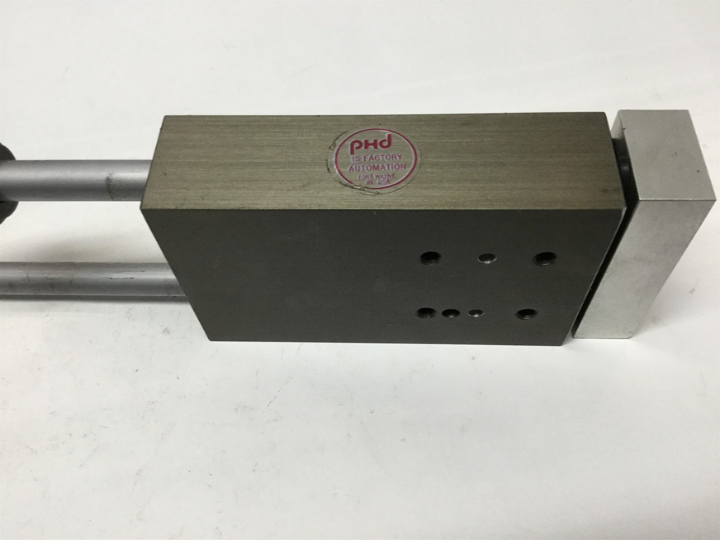Used PHD SA044X3-Q1 Pneumatic Slide 20mm Bore, 75mm Adjustable Travel Stroke, 150psi