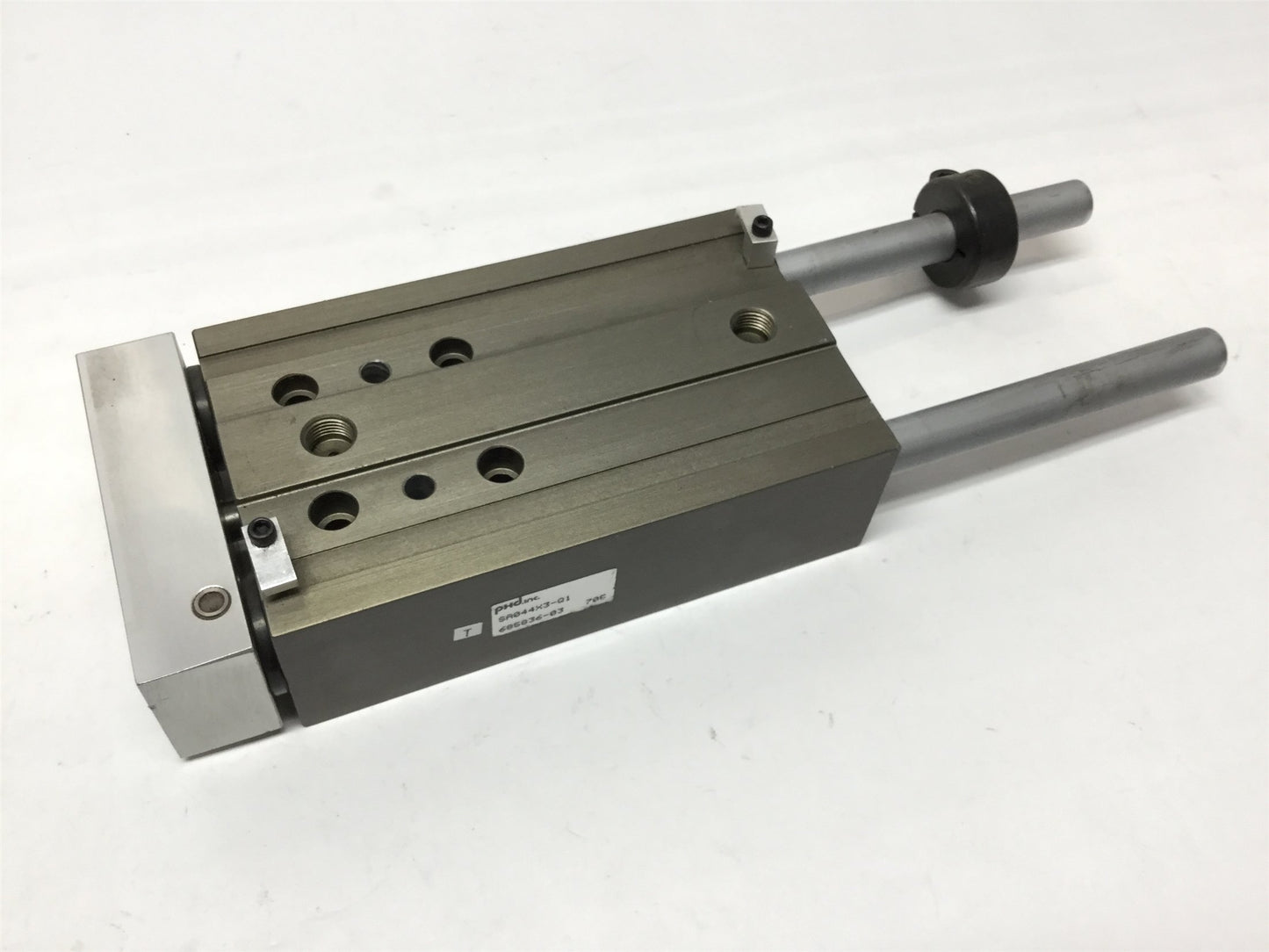 Used PHD SA044X3-Q1 Pneumatic Slide 20mm Bore, 75mm Adjustable Travel Stroke, 150psi