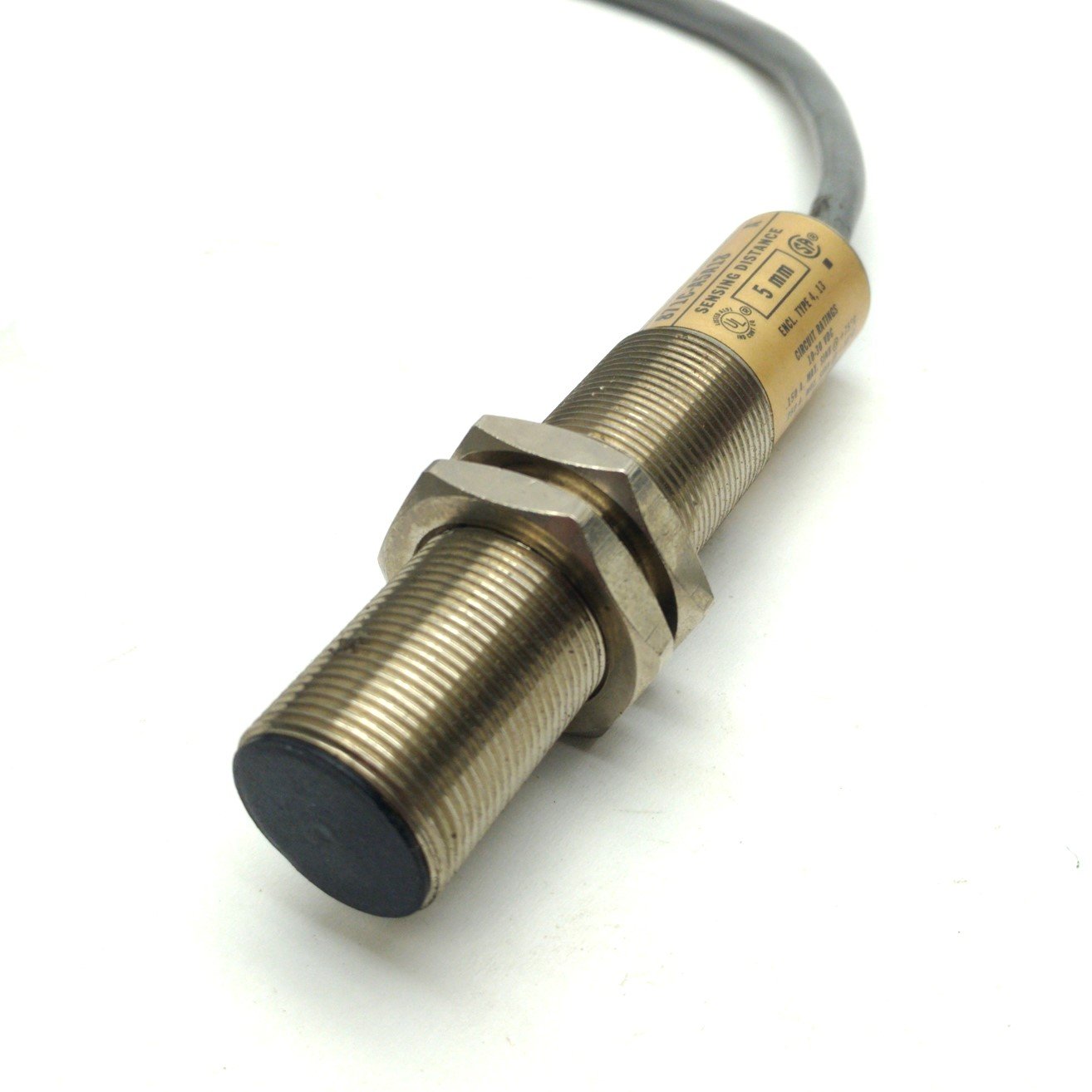 Used Allen-Bradley 871C-A5A18 Inductive Proximity Switch, ?18mm, 5mm Range, 10-30VDC
