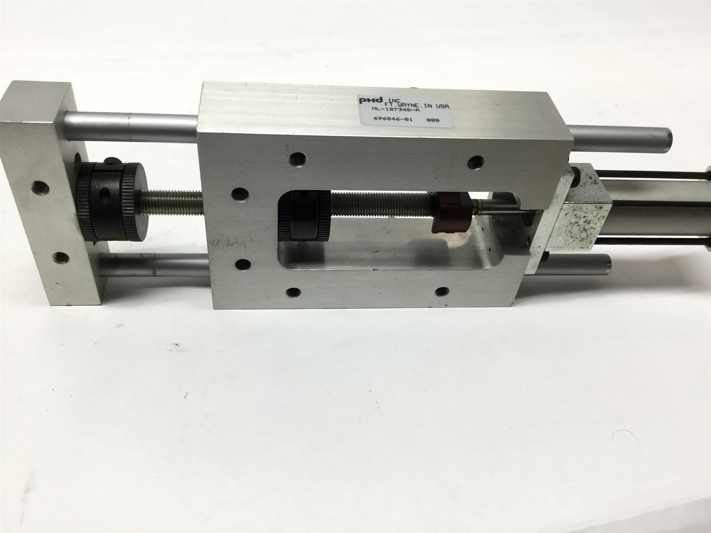 New – Open box PHD ML-187348-A Adjustable Linear Cylinder Slide Thruster Stroke: 1", 1/8 NPT