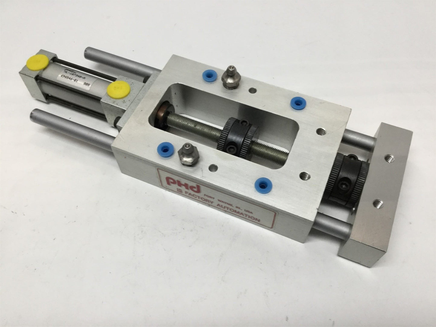 New – Open box PHD ML-187348-A Adjustable Linear Cylinder Slide Thruster Stroke: 1", 1/8 NPT