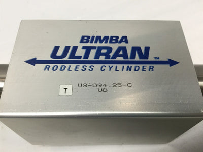 Used Bimba Ultran US-094.25-C Rodless Cylinder 4.25" Stroke, 1-1/16" Bore, 100psi Max