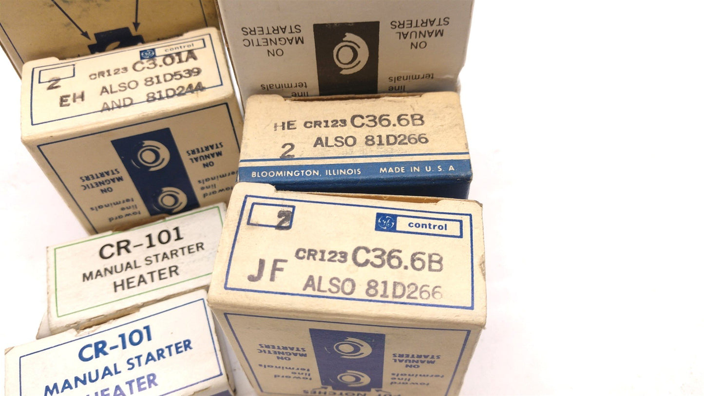 Used Lot of 8 Boxes of General Electric Miscellaneous Heater Elements See Pictures