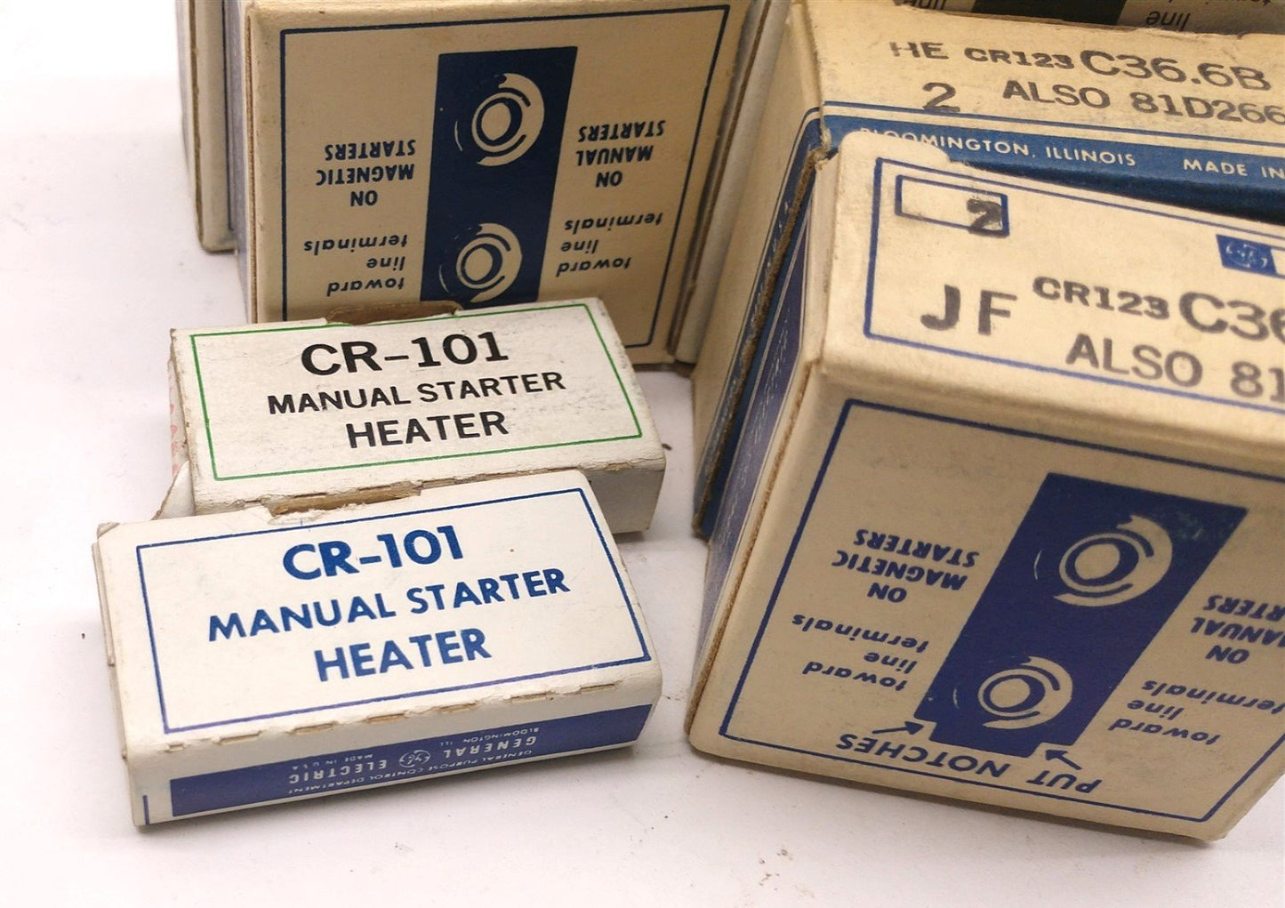 Used Lot of 8 Boxes of General Electric Miscellaneous Heater Elements See Pictures