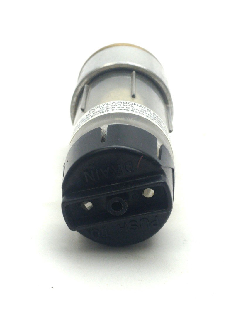 Used Master Pneumatic F50-1TR Polycarbonate Filter Bowl, 150PSI, 125℉, 1/8"NPT