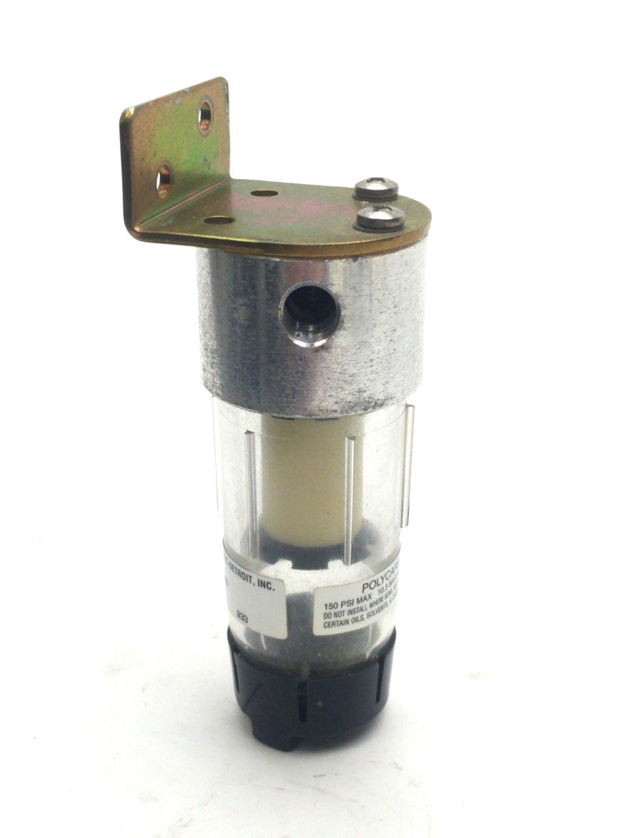 Used Master Pneumatic F50-1TR Polycarbonate Filter Bowl, 150PSI, 125℉, 1/8"NPT