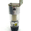 Used Master Pneumatic F50-1TR Polycarbonate Filter Bowl, 150PSI, 125℉, 1/8"NPT