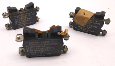New – Open box Lot of 3 Cutler-Hammer 10933H5A Auxiliary Contacts For Size 0 Contactor