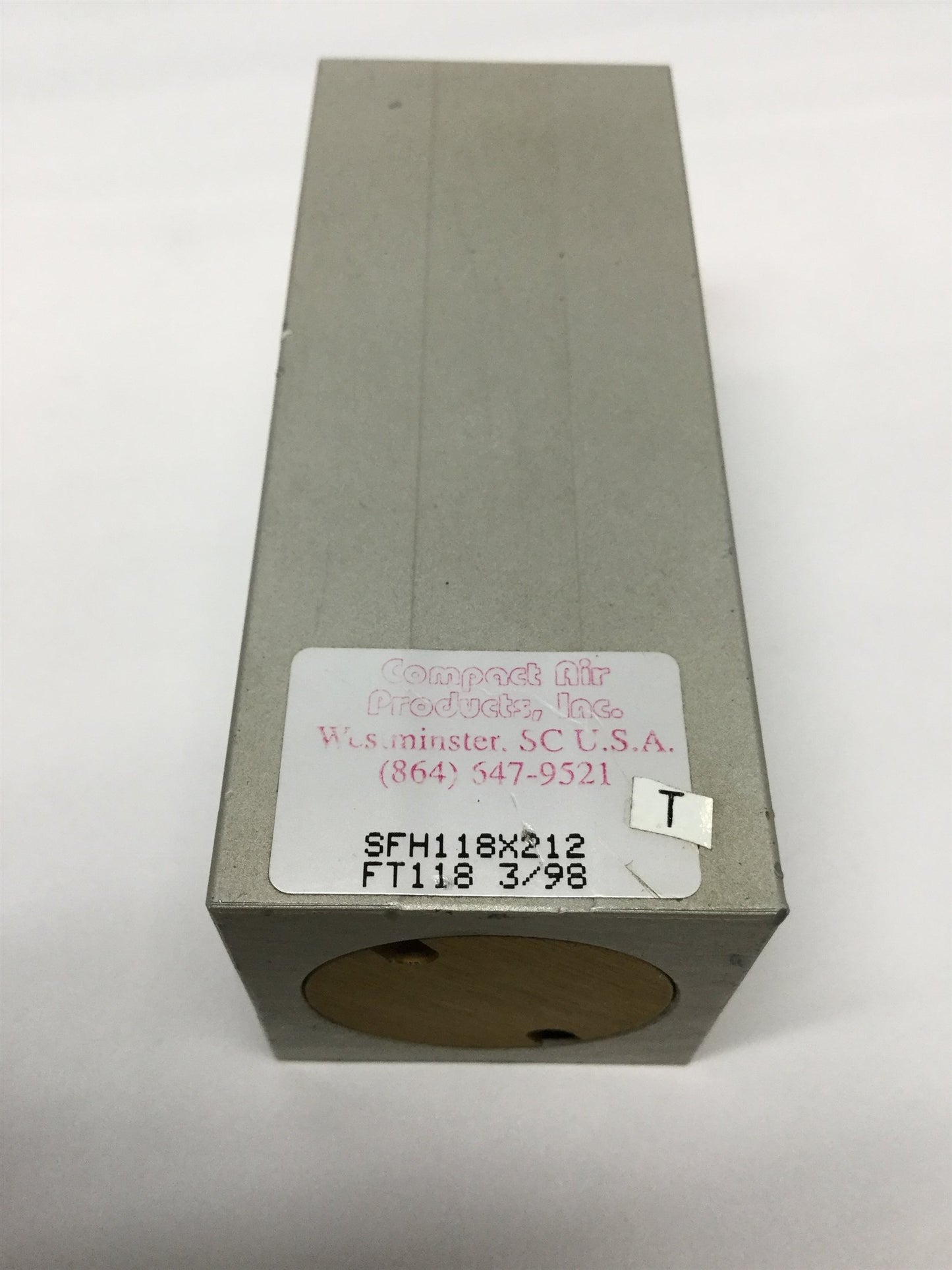 Used Compact Air SFH118X212 Heavy Duty Pneumatic Cylinder 1-1/8" Bore, 2-1/2" Stroke