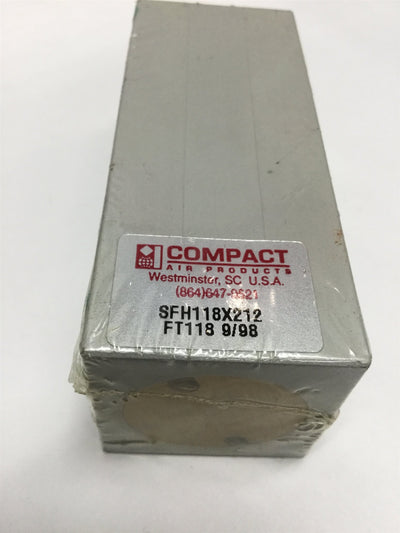 New Compact Air SFH118X212 Heavy Duty Pneumatic Cylinder 1-1/8" Bore, 2-1/2" Stroke