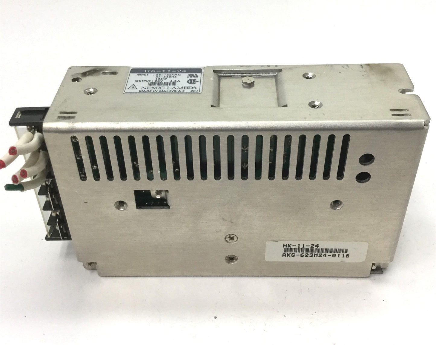 Used Nemic-Lambda HK-11-24 Power Supply, Input: 85-132VAC 47-440Hz, Output: 24V 4.5A