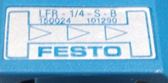 Used Festo 14329 MFHE-3-1/4 Solenoid Valve With LFR-1/4-S-B Filter Fittings: 1/4" NPT
