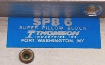Used Thomson SPB 6 Super Pillow Block on 3/8" x 20" Rod 18 1/2" Travel, Black Mounts