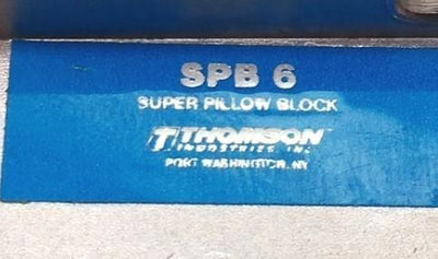 Used Thomson SPB 6 Super Pillow Block on 3/8" x 20" Rod 18 1/2" Travel, Silver Mounts