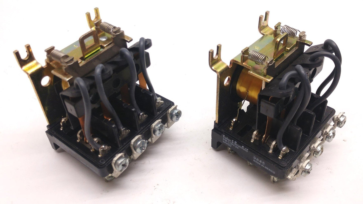 Used Lot of 2 Potter & Brumfield PM-17DY-24 Relay 10A 30VDC or 25A 277VAC 24VDC Coil